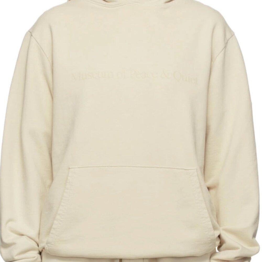 NEW Museum of Peace & Quiet Beige Logo Hoodie